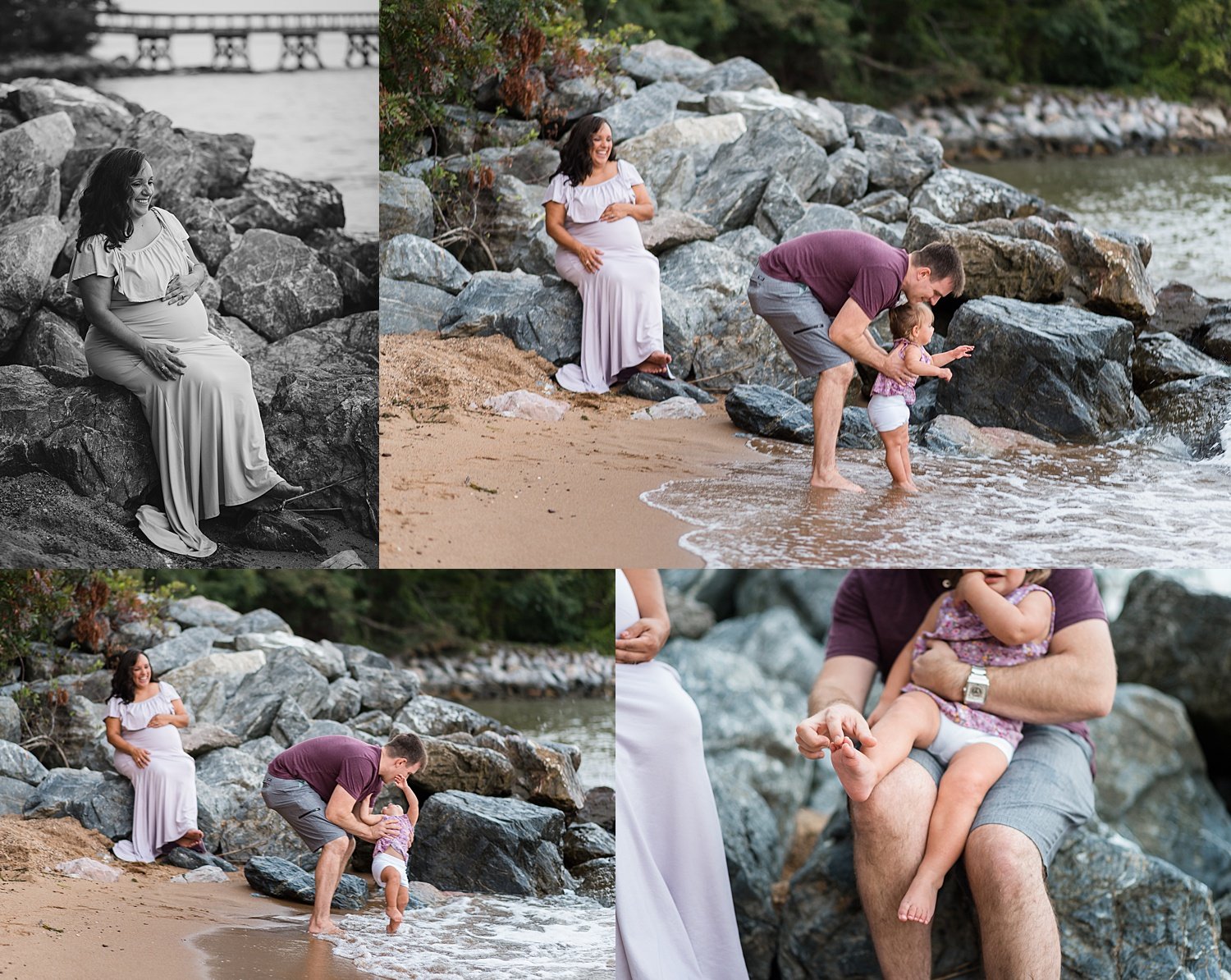 Beach Maternity Photos at Downs Park