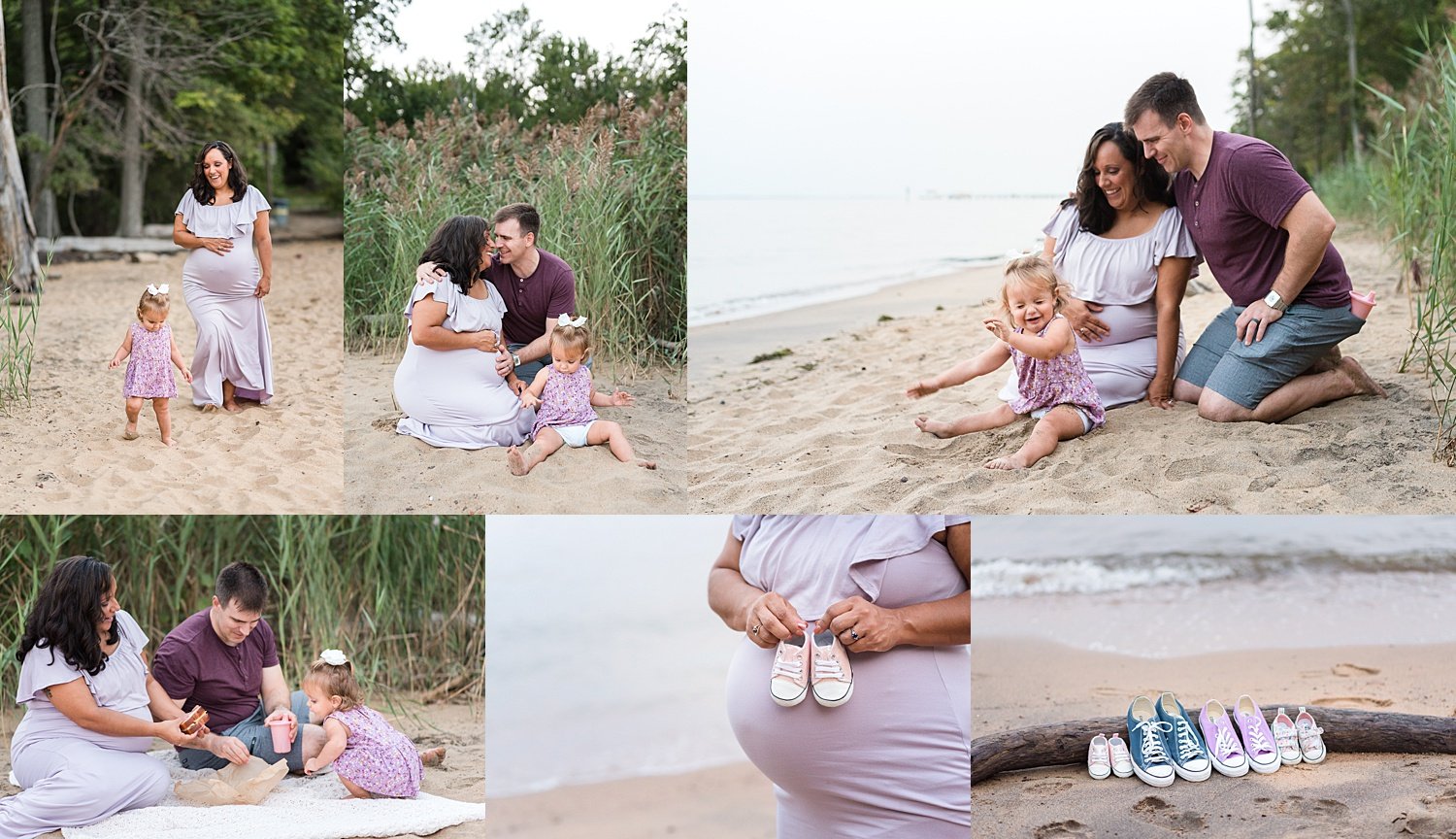 Beach Maternity Photos at Downs Park